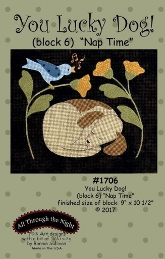 [ATN-1706] You Lucky Dog Pattern - Block 6: Nap Time Pattern by Bonnie Sullivan from All Through the Night