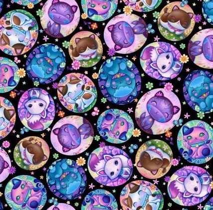 [PB-5608-K] Crazy Kitties Tossed Framed Kitties