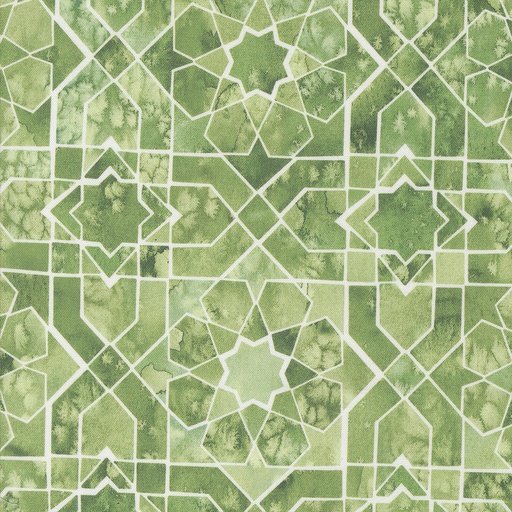 [MOD-39822-13] Sunshine and Blue Skies Mosaic Geometrics Green from Moda