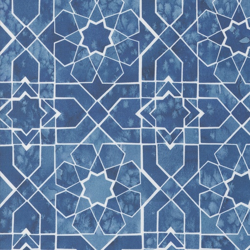 [MOD-39822-14] Sunshine and Blue Skies Mosaic Geometrics Indigo from Moda