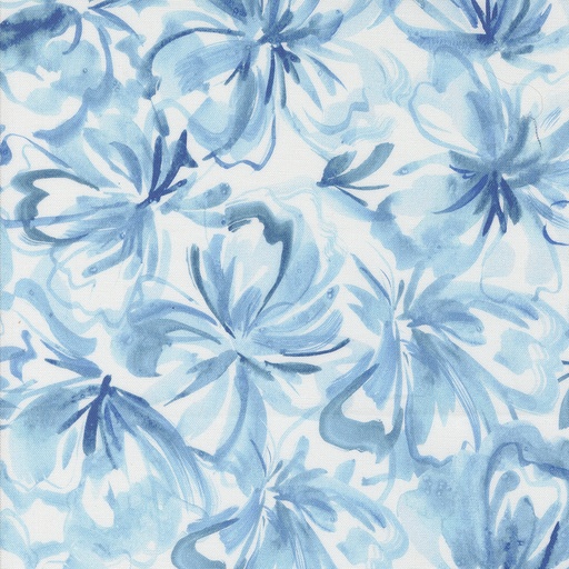 [MOD-39823-17] Sunshine and Blue Skies Flower Burst Florals Watercolor from Moda