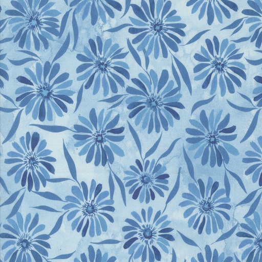[MOD-39825-13] Sunshine and Blue Skies Brightly Beaming Florals Watercolor Sky from Moda