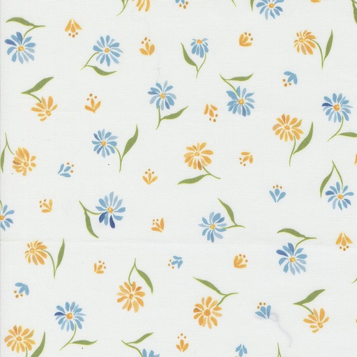 [MOD-39826-11] Sunshine and Blue Skies Ditzy Daisy Florals Watercolor Cloud from Moda