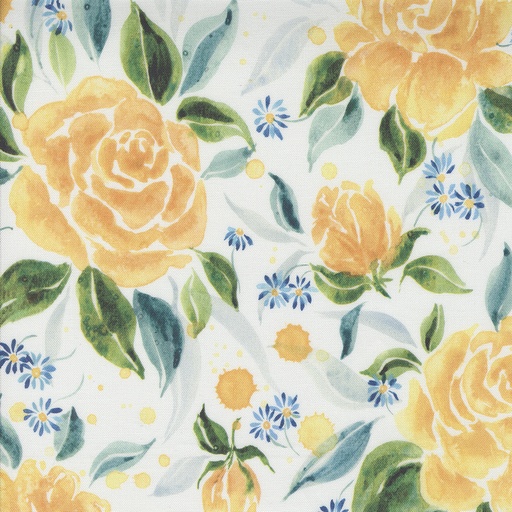 [MOD-39832-11] Sunshine and Blue Skies Rose Florals Cloud from Moda