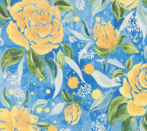 [MOD-39832-14] Sunshine Blue Skies Rose Florals Bluebell