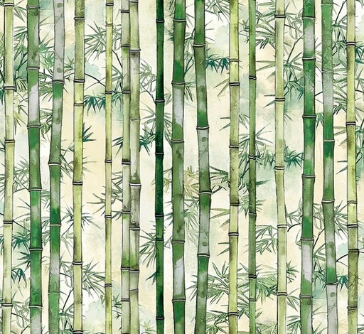 [PB-5635-MU] Koi Pond Bamboo Stripe Green by Clint Eagar for P&B Textiles