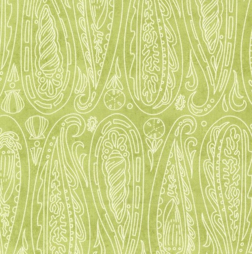 [MOD-48772-24] Serena Shores Paisley Shells Kelp by Robin Pickens for Moda Fabrics