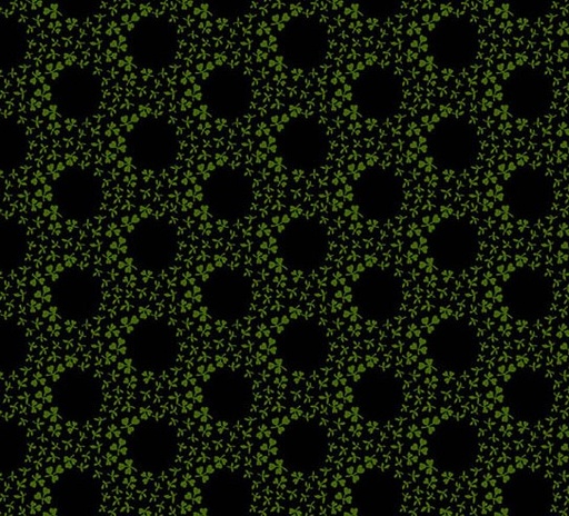 [AND-1246-K] Little Clover Clover Rings Black from Andover Fabrics