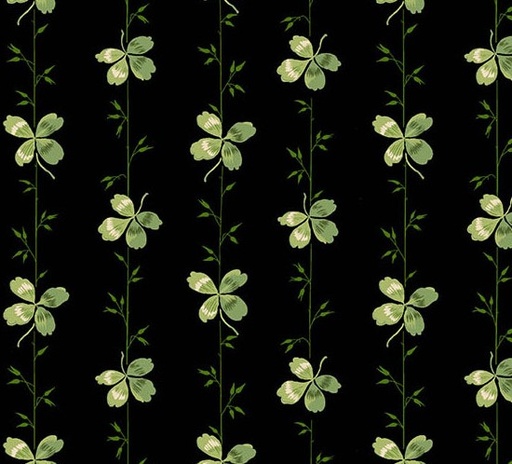 [AND-1245-K] Little Clover Clover Stripe Black from Andover Fabrics