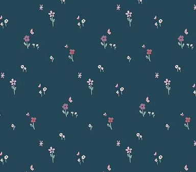 [RB-15353-Emerald] Buds & Butterflies Meadow Minuet Emerald by Cayla Naylor for Riley Blake Designs