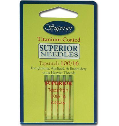 [SUP-132-100-16] Titanium Coated Topstitch Needles, Size 100/16 From Superior