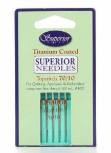 [SUP-132-70-10] Topstitch Needles, Titanium Covered from Superior Threads