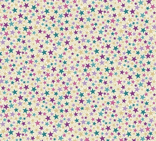 [AND-074-Q] Luna Star Cream by Makower UK for Andover Fabrics