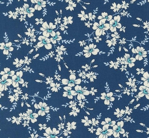 [MOD-23362-15] Time and Again Roundtop Florals Indigo by Linzee McCray for Moda Fabrics