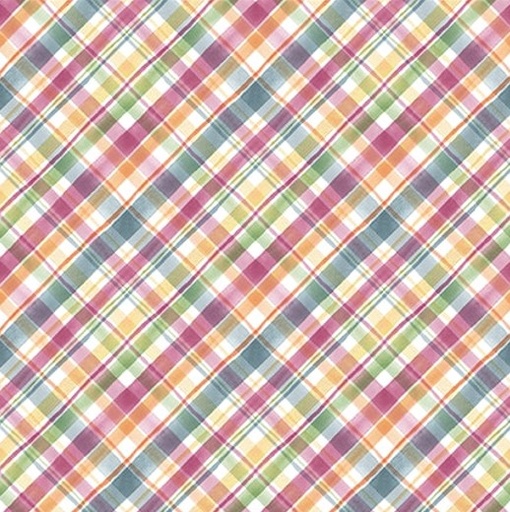 [BLAN-3792-66] Easter Wishes Plaid Green by Silas M. Studio for Blank Quilting