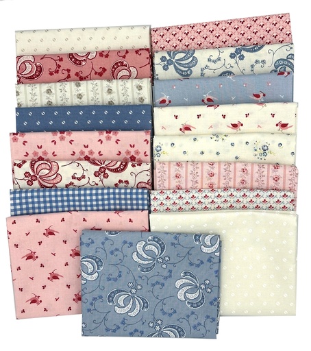 [PP-HollyRosesFQB] Hollyhocks and Roses Fat Quarter Bundle