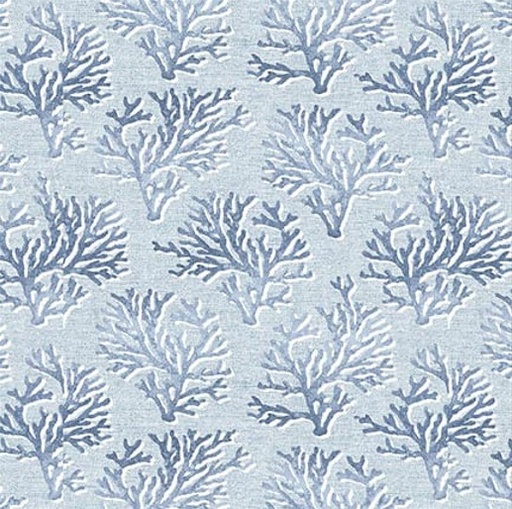 [HG-1372-11] Cobalt Seas Coral Light Blue by Andrea Tachiera for Henry Glass