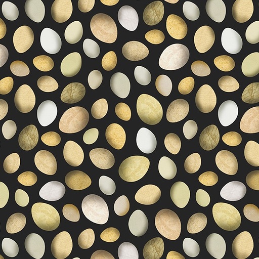 [WF-54562-4] Boho Chicks Fresh Eggs Black by Whistler Studios for Windham Fabrics