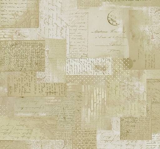 [WF-54564-10] Boho Chicks Ephemera Antique White by Whistler Studios for Windham Fabrics