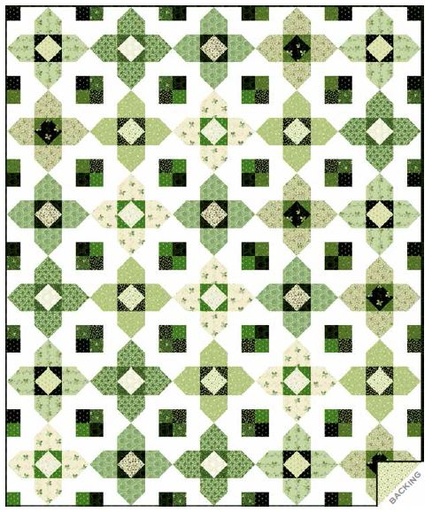 [PP-TrifoliumK] Trifolium Quilt Kit featuring Little Clover by Andover