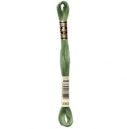 [DMC-117-3363] Dmc Embroidery Floss Medium Pine Green