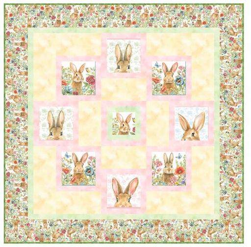 [PP-BunniesBlooK] Bunnies & Blooms Quilt Kit