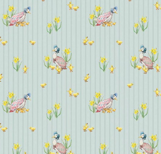 [RB-15862-BLUE] Peter Rabbit & Friends Duck Stripe Blue by Beatrix Potter for Riley Blake Designs