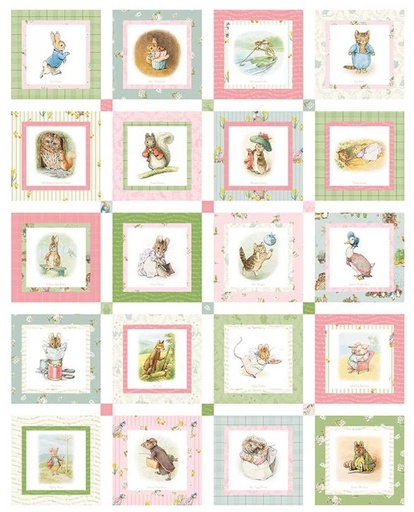 [RB-15868-PNL] Peter Rabbit & Friends Panel by Beatrix Potter for Riley Blake Designs