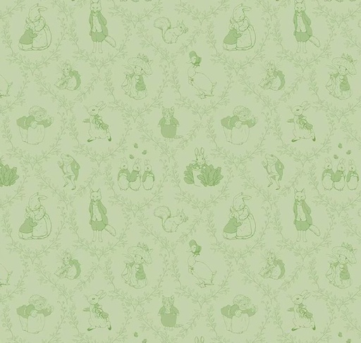 [RB-15863-FERN] Peter Rabbit & Friends Toile Fern by Beatrix Potter for Riley Blake Designs