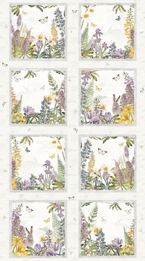 [COW-4359-2] Spring Garden Block Panel by Katie Pertiet for Clothworks