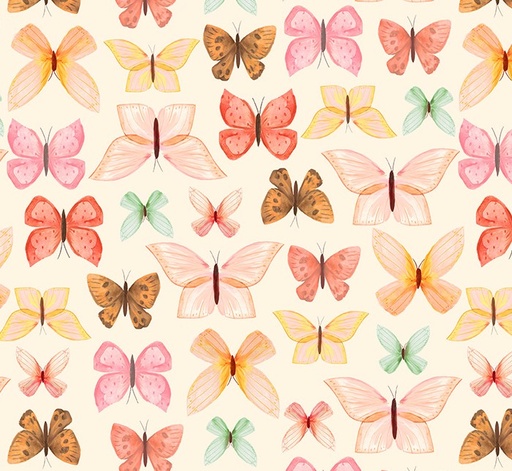 [WF-54276-3] Petal Pixies Spread Your Wings Ivory by Whistler Studios for Windham Fabrics