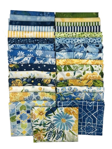 [PP-SunBlueSkiesFQB] Sunshine Blue Skies Fat Quarter Bundle from Moda