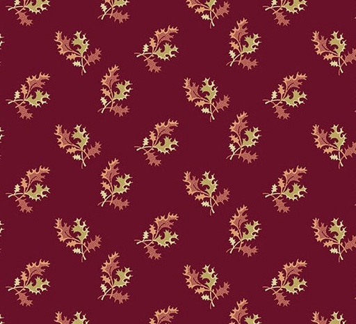 [AND-1377-R] Dahlia Holly Berry Cranberry by Laundry Basket Quilts for Andover Fabrics