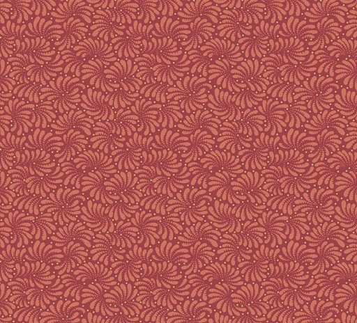 [AND-1378-R] Dahlia Sagebrush Blood Orange by Laundry Basket Quilts for Andover Fabrics