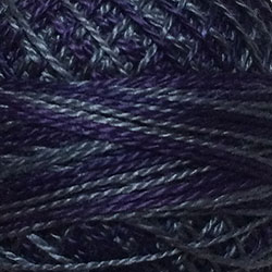 [VI-PC8-O583] Valdani O583 - Dark Periwinkle Variegated, Perle Cotton Ball, Size 8