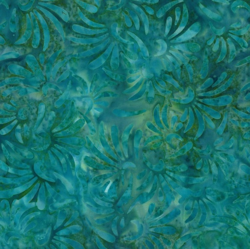 [WP-22289-477] Copper Mountain Batiks Petal Toss Aqua Blue from Wilmington Prints