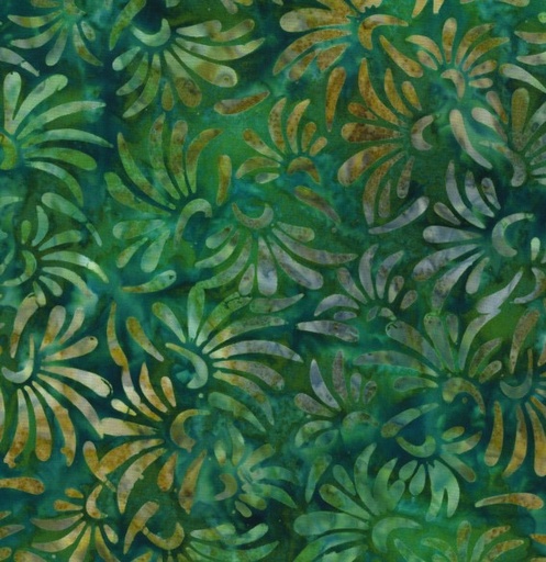 [WP-22289-752] Copper Mountain Batiks Petal Toss Green from Wilmington Prints