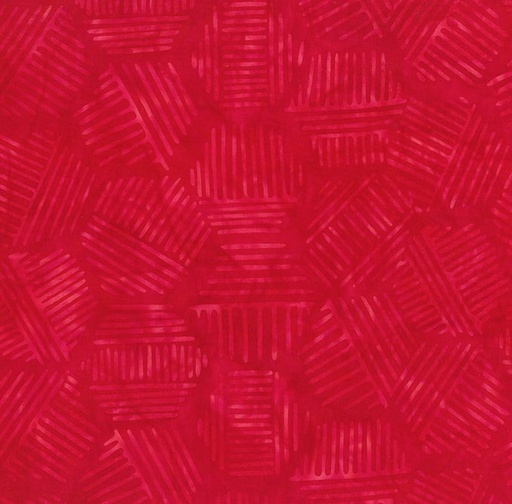 [NOR-81700-24] Hexies Batik Lipstick Red by Banyan Batiks Studio for Northcott Fabrics