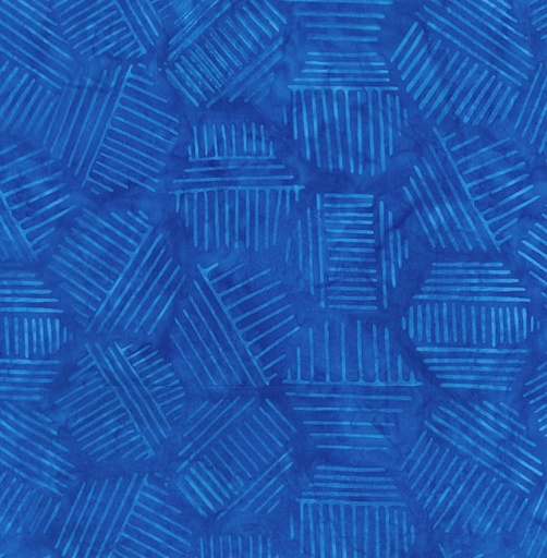 [NOR-81700-42] Hexies Batik Blue Bayou by Banyan Batiks Studio for Northcott Fabrics