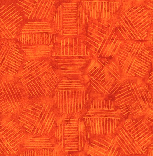 [NOR-81700-58] Hexies Batik Pumpkin by Banyan Batiks Studio for Northcott Fabrics