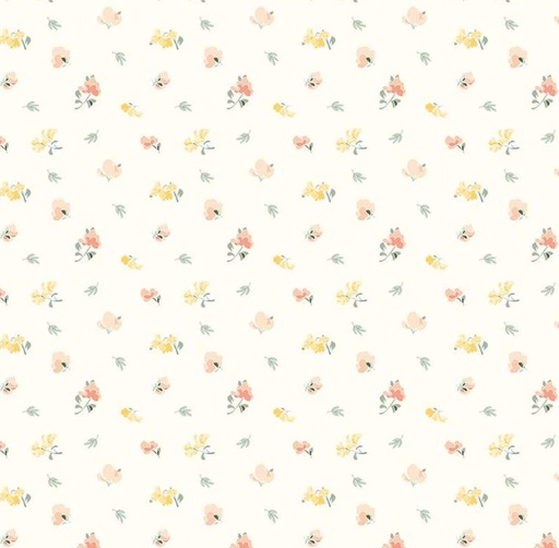 [RB-15752-CRM] New Beginnings Sweet Peas Cream by Sandy Gervais for Riley Blake Designs