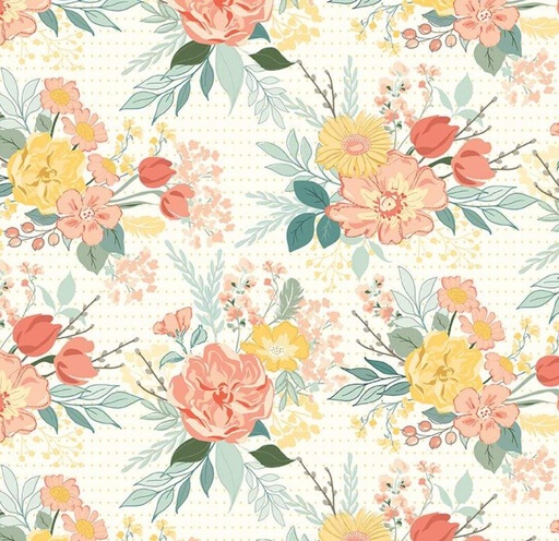 [RB-15750-CRM] New Beginnings Main Cream by Sandy Gervais for Riley Blake Designs