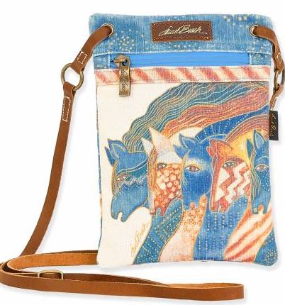 [LB-8432] Crossbody Tote Sky Mares by Laurel Burch