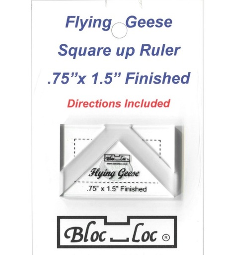 [BLC-BLLFG-75X15] Bloc Loc Flying Geese Square Up Ruler .75" x 1.5"