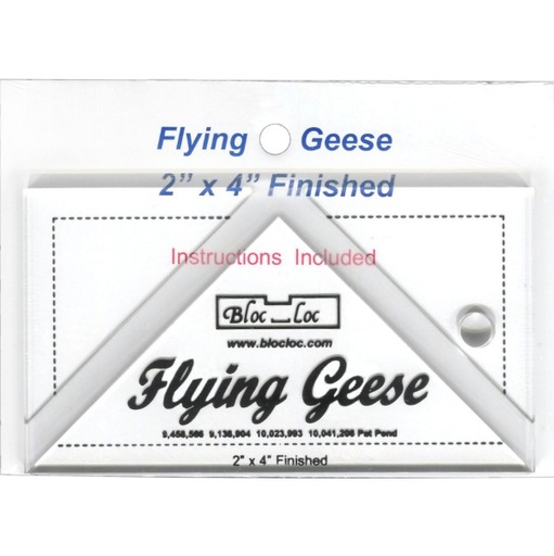 [BLC-BLLFG-2X4] Bloc Loc Flying Geese Square Up Ruler 2" x 4"