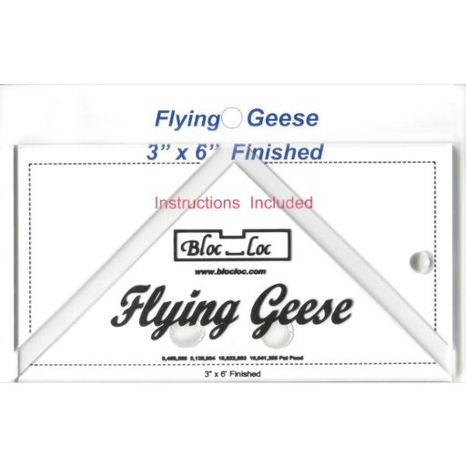 [BLC-BLLFG-3X6] Bloc Loc Flying Geese Square Up Ruler 3" x 6"