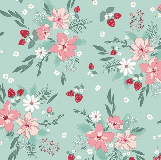 [RB-15740-MINT] Berry Market Main Mint by Beverly McCullough for Riley Blake Designs