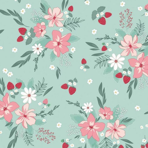 [RB-15740-MINT] Berry Market Main Mint by Beverly McCullough for Riley Blake Designs