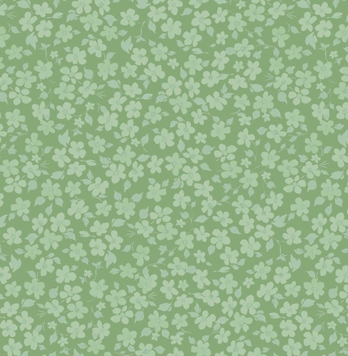 [COW-4356-21] Berry Sweet Tonal Small Floral Green by Heatherlee Chan for Clothworks