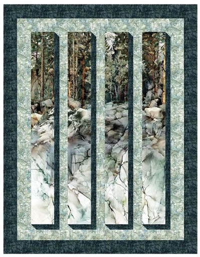 [PP-FarmersView] Forest View Quilt Kit featuring Northcott's Lone Wolf Collection